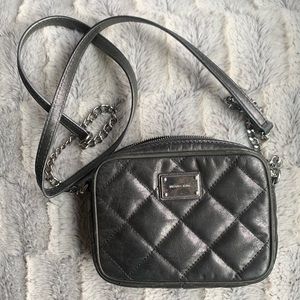 Silver Quilted Michael Kors Crossbody